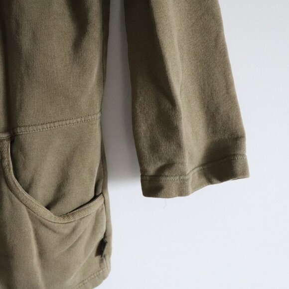 PrAna Women's Sz Lrg Green Army Military Double-Breasted Lightweight Pea Jacket - Picture 9 of 13